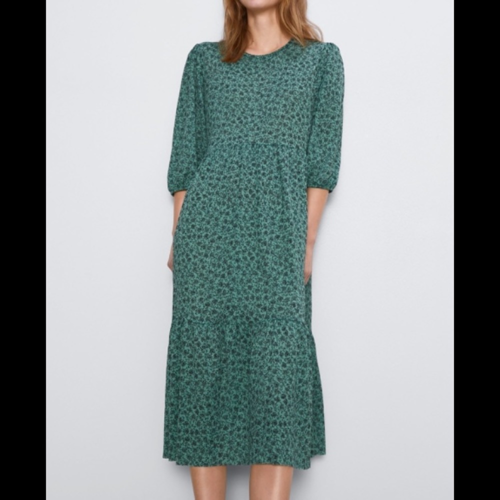 Zara | Printed Midi Dress